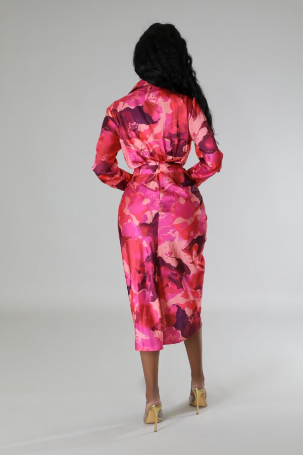 Ottavia Pink print Midi Dress