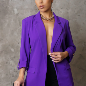 Jaquetta Purple Slightly Long Blazer